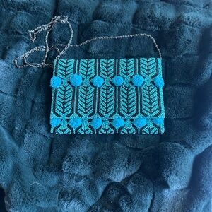 Anthropologie Clutch w/Removable Chain Strap